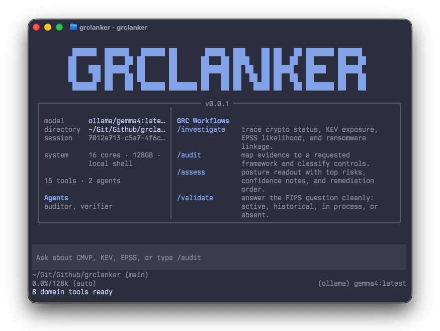 GRC Clanker terminal screenshot